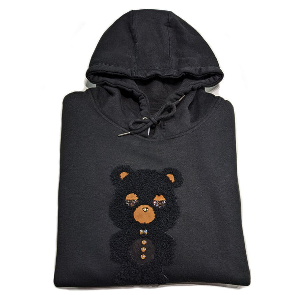 Black Sheep Bear  | Men's Organic Cotton Hoodie with Crystal Detail