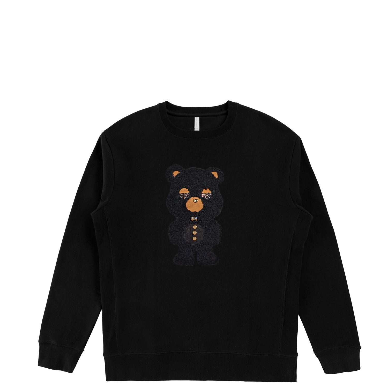 Black Sheep Bear  | Men's Organic Cotton Sweatshirt with Crystal Detail