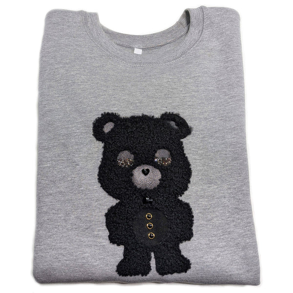 Ultra Black Sheep Bear  | Men’s Organic Cotton Sweatshirt with Crystals